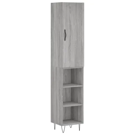 Buffet haut Sonoma gris 34,5x34x180 cm Bois d'ingénierie 2