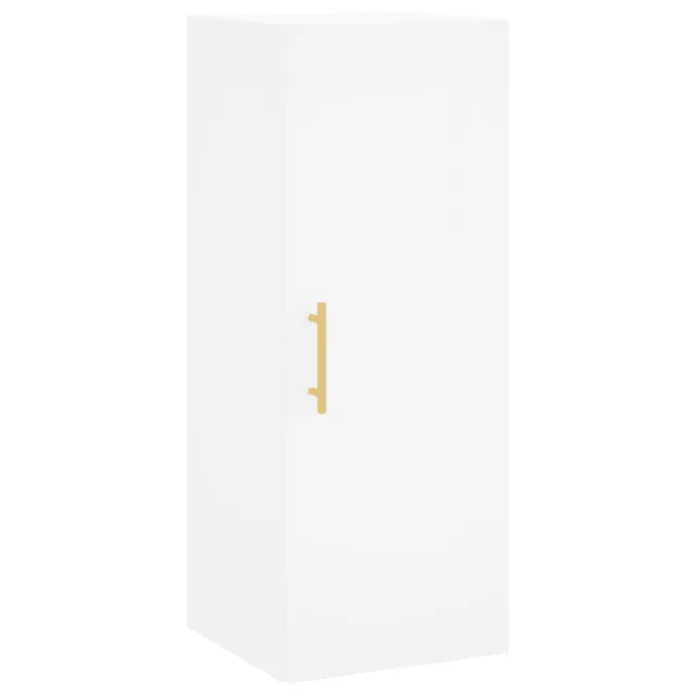 Buffet haut Blanc 34,5x34x180 cm Bois d'ingénierie