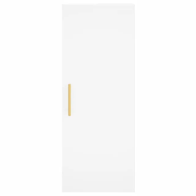 Buffet haut Blanc 34,5x34x180 cm Bois d'ingénierie