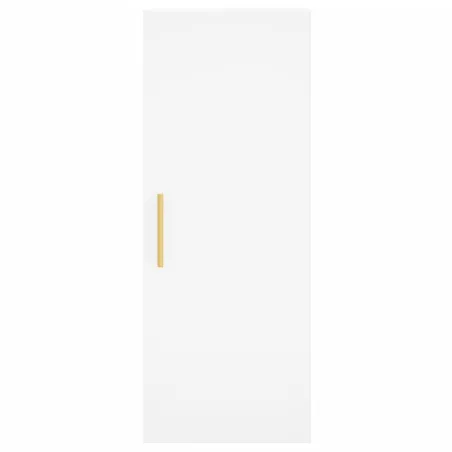 Buffet haut Blanc 34,5x34x180 cm Bois d'ingénierie