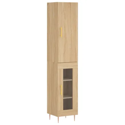 Buffet haut Chêne sonoma 34,5x34x180 cm Bois d'ingénierie 2