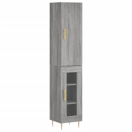 Buffet haut Sonoma gris 34,5x34x180 cm Bois d'ingénierie 2