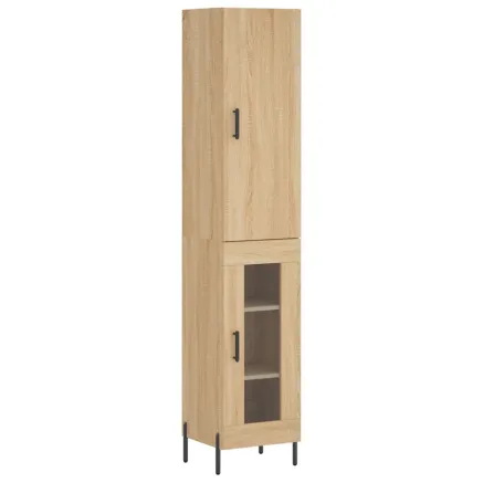Buffet haut Chêne sonoma 34,5x34x180 cm Bois d'ingénierie 2