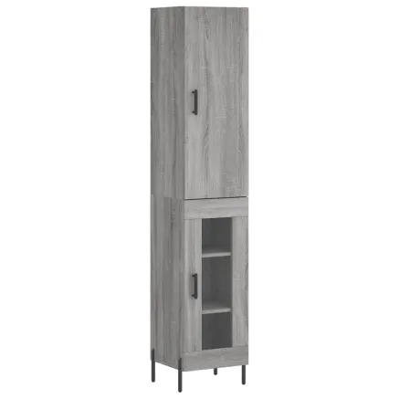 Buffet haut Sonoma gris 34,5x34x180 cm Bois d'ingénierie 2