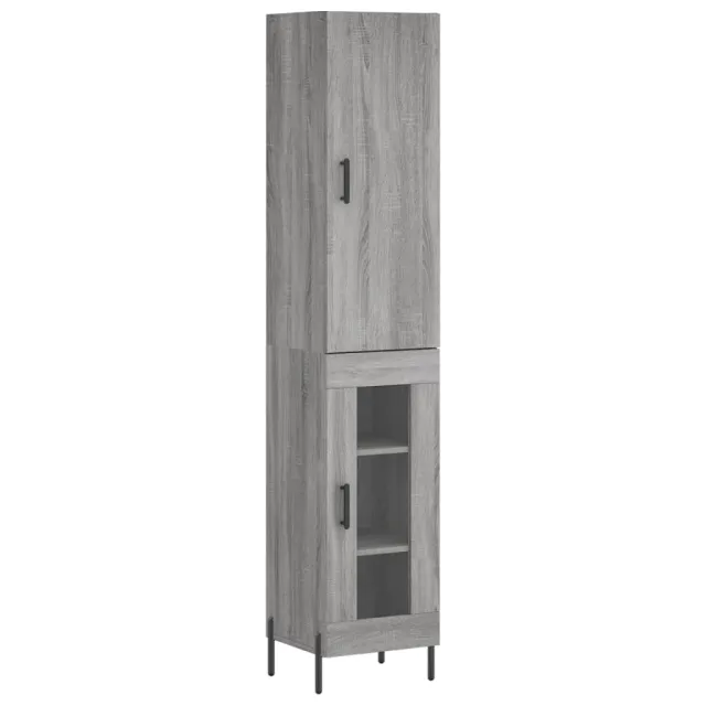 Buffet haut Sonoma gris 34,5x34x180 cm Bois d'ingénierie