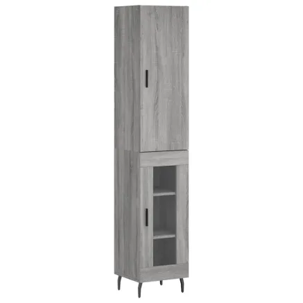 Buffet haut Sonoma gris 34,5x34x180 cm Bois d'ingénierie 2
