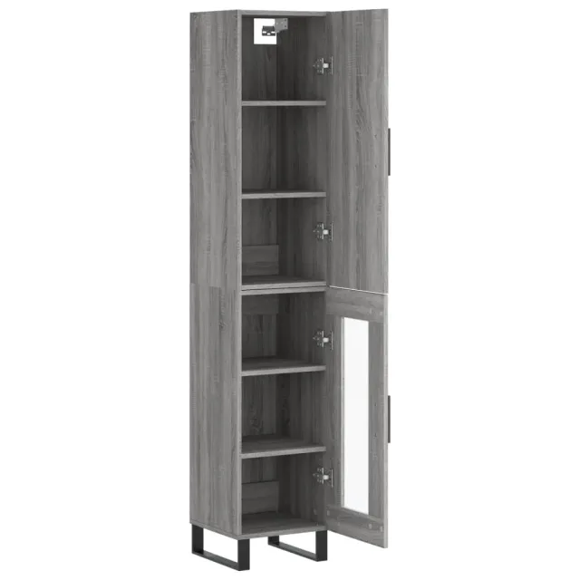 Buffet haut Sonoma gris 34,5x34x180 cm Bois d'ingénierie