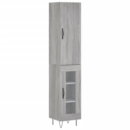 Buffet haut Sonoma gris 34,5x34x180 cm Bois d'ingénierie 2