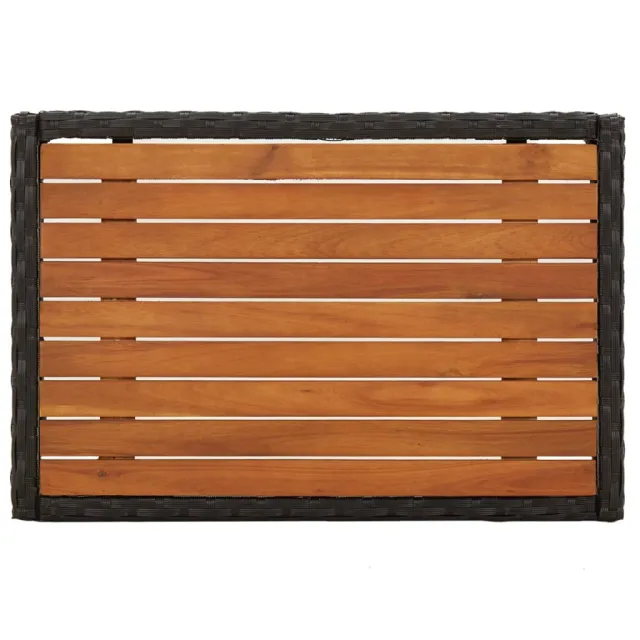 Salon de jardin 3 pcs avec coussins Noir Résine tressée