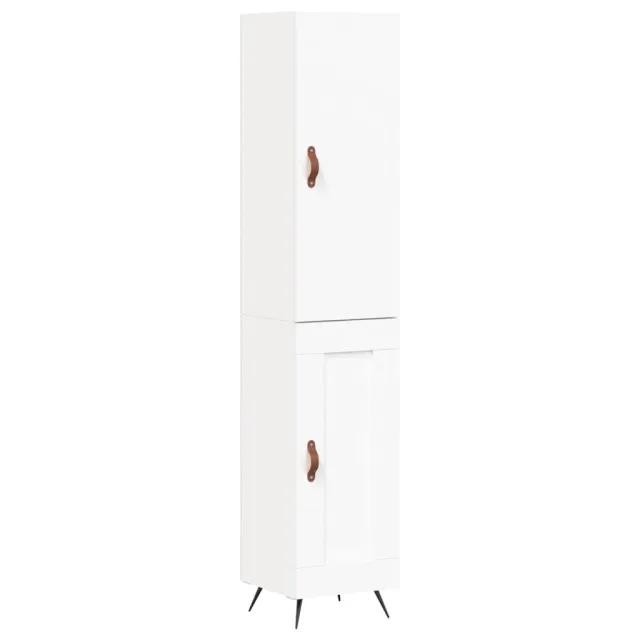 Buffet haut Blanc 34,5x34x180 cm Bois d'ingénierie