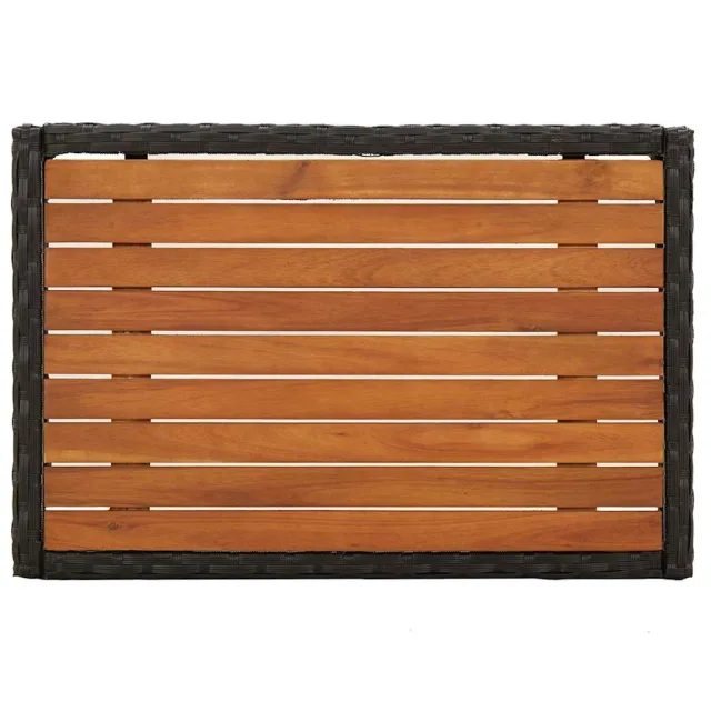 Chaises inclinables de jardin lot de 2 et table résine tressée