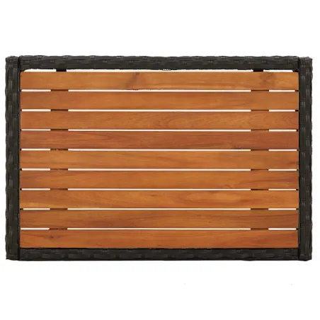 Chaises inclinables de jardin lot de 2 et table résine tressée