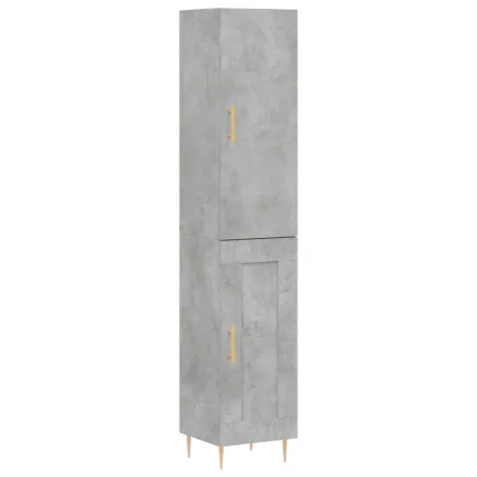 Buffet haut Gris béton 34,5x34x180 cm Bois d'ingénierie 2