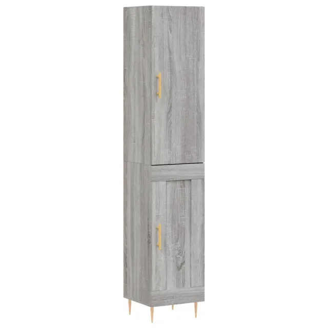Buffet haut Sonoma gris 34,5x34x180 cm Bois d'ingénierie