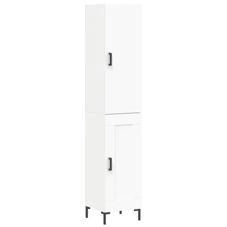 Buffet haut Blanc 34,5x34x180 cm Bois d'ingénierie