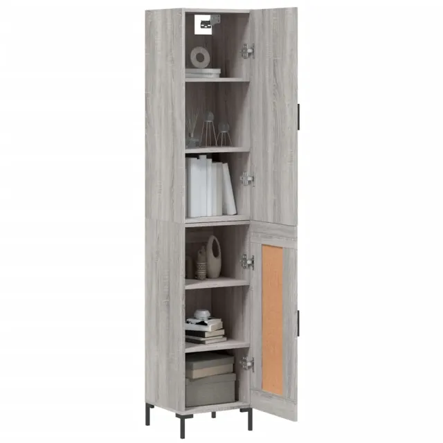 Buffet haut Sonoma gris 34,5x34x180 cm Bois d'ingénierie