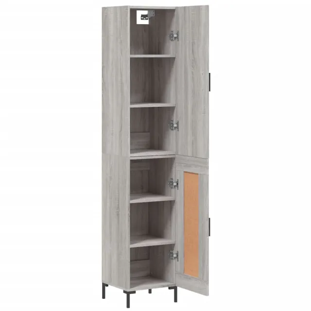 Buffet haut Sonoma gris 34,5x34x180 cm Bois d'ingénierie