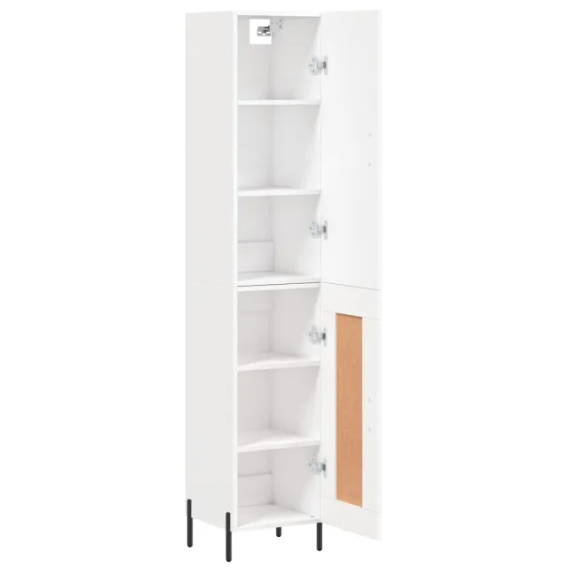 Buffet haut Blanc 34,5x34x180 cm Bois d'ingénierie