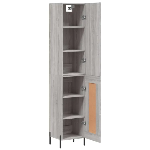 Buffet haut Sonoma gris 34,5x34x180 cm Bois d'ingénierie