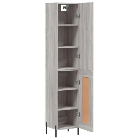 Buffet haut Sonoma gris 34,5x34x180 cm Bois d'ingénierie