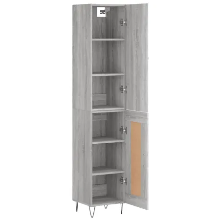 Buffet haut Sonoma gris 34,5x34x180 cm Bois d'ingénierie