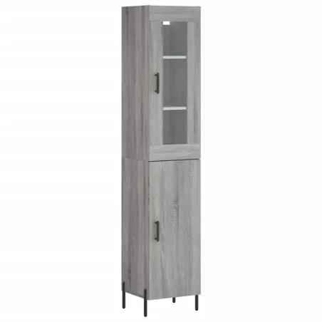 Buffet haut Sonoma gris 34,5x34x180 cm Bois d'ingénierie