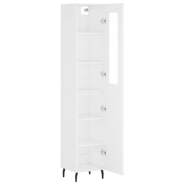 Buffet haut Blanc 34,5x34x180 cm Bois d'ingénierie