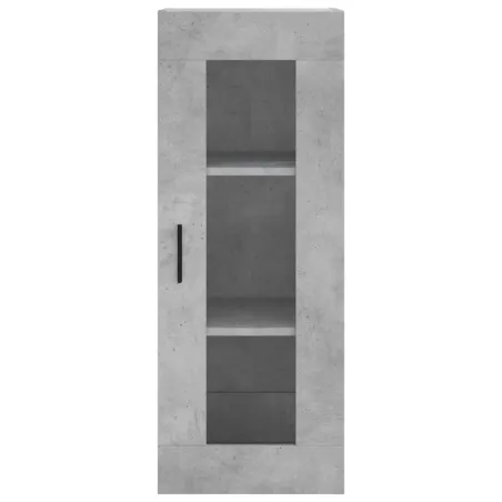 Buffet haut Gris béton 34,5x34x180 cm Bois d'ingénierie