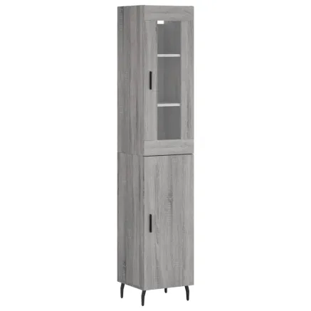 Buffet haut Sonoma gris 34,5x34x180 cm Bois d'ingénierie 2