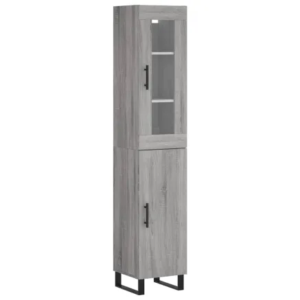 Buffet haut Sonoma gris 34,5x34x180 cm Bois d'ingénierie 2