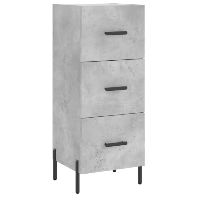 Buffet haut Gris béton 34,5x34x180 cm Bois d'ingénierie