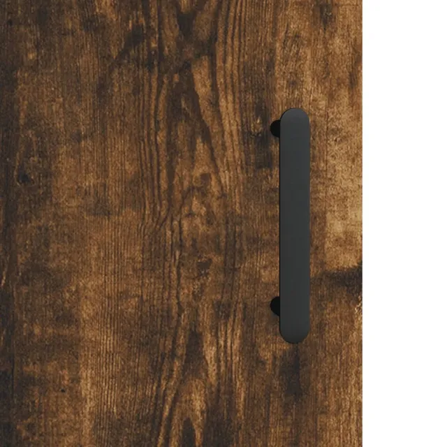 Buffet haut Chêne fumé 34,5x34x180 cm Bois d'ingénierie