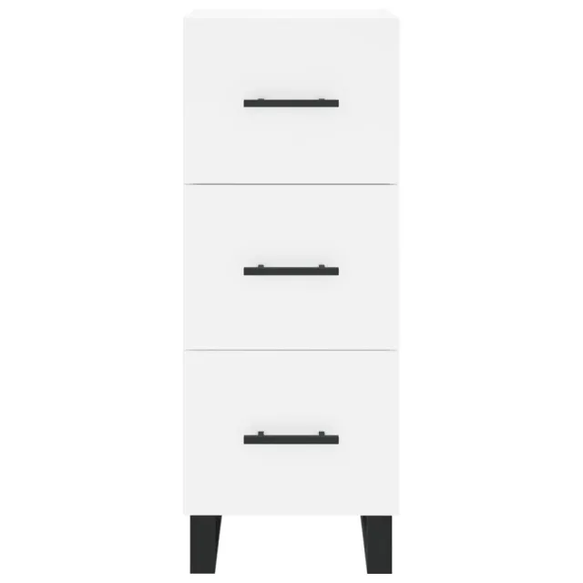 Buffet haut Blanc 34,5x34x180 cm Bois d'ingénierie