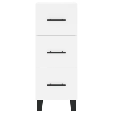 Buffet haut Blanc 34,5x34x180 cm Bois d'ingénierie