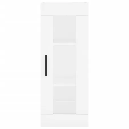 Buffet haut Blanc 34,5x34x180 cm Bois d'ingénierie