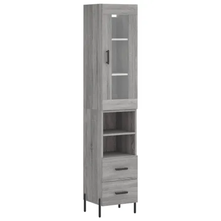 Buffet haut Sonoma gris 34,5x34x180 cm Bois d'ingénierie 2