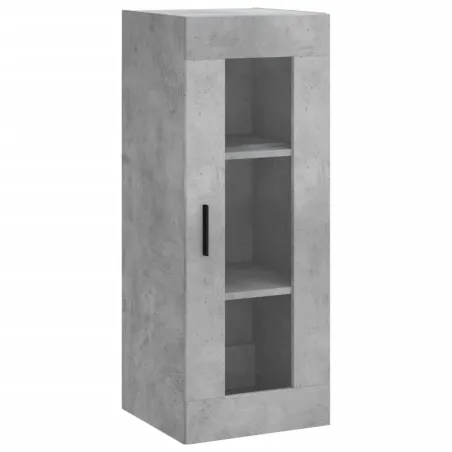 Buffet haut Gris béton 34,5x34x180 cm Bois d'ingénierie