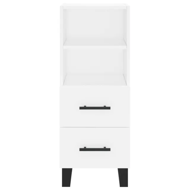 Buffet haut Blanc 34,5x34x180 cm Bois d'ingénierie