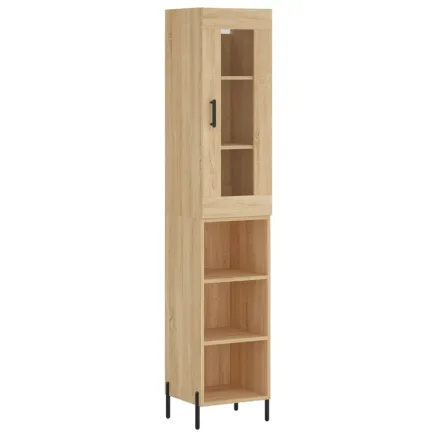 Buffet haut Chêne sonoma 34,5x34x180 cm Bois d'ingénierie 2