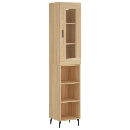 Buffet haut Chêne sonoma 34,5x34x180 cm Bois d'ingénierie 2
