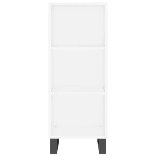 Buffet haut Blanc 34,5x34x180 cm Bois d'ingénierie