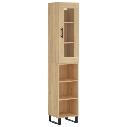 Buffet haut Chêne sonoma 34,5x34x180 cm Bois d'ingénierie 2