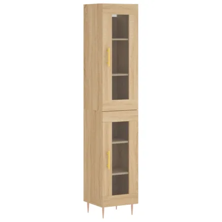 Buffet haut Chêne sonoma 34,5x34x180 cm Bois d'ingénierie 2