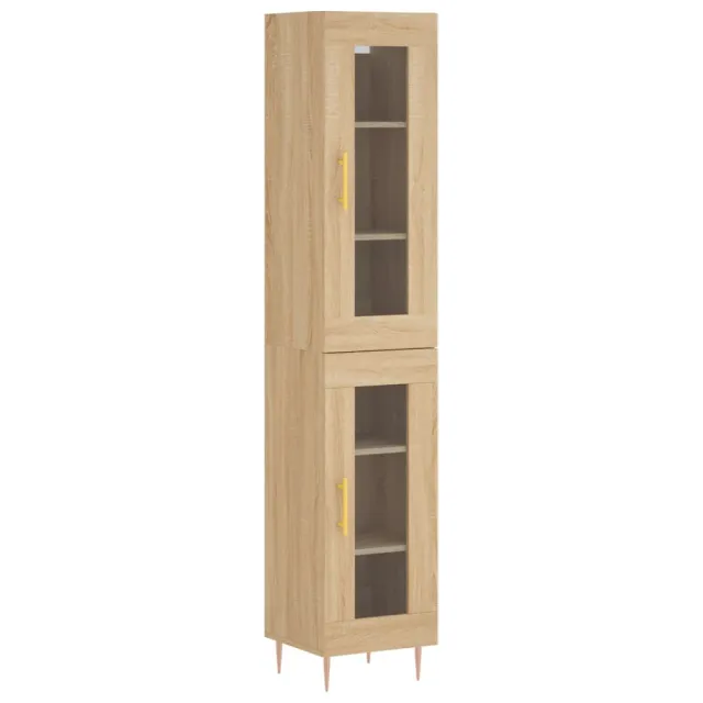 Buffet haut Chêne sonoma 34,5x34x180 cm Bois d'ingénierie