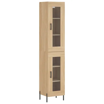 Buffet haut Chêne sonoma 34,5x34x180 cm Bois d'ingénierie 2