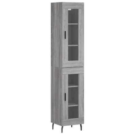 Buffet haut Sonoma gris 34,5x34x180 cm Bois d'ingénierie 2