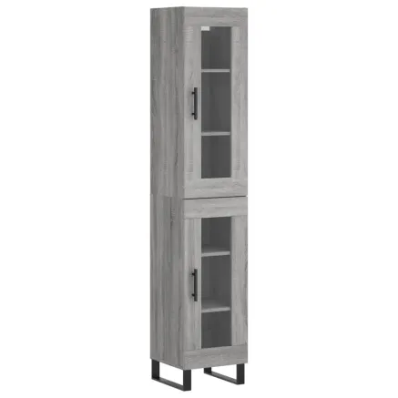 Buffet haut Sonoma gris 34,5x34x180 cm Bois d'ingénierie 2