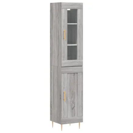 Buffet haut Sonoma gris 34,5x34x180 cm Bois d'ingénierie 2