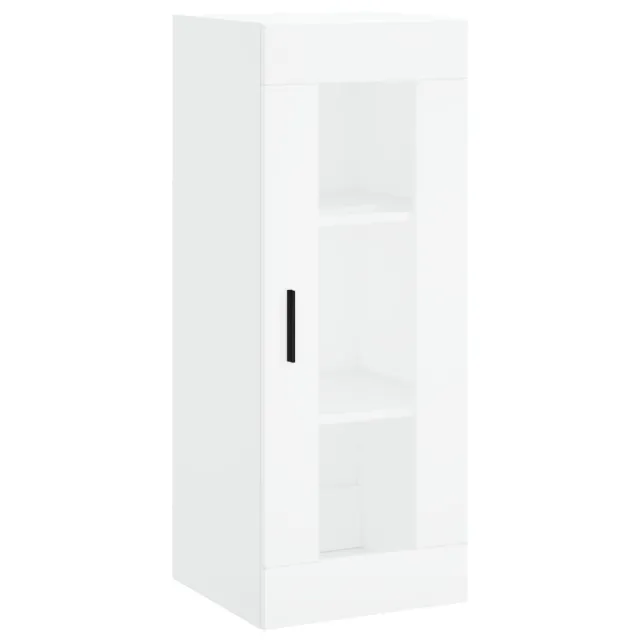 Buffet haut Blanc 34,5x34x180 cm Bois d'ingénierie