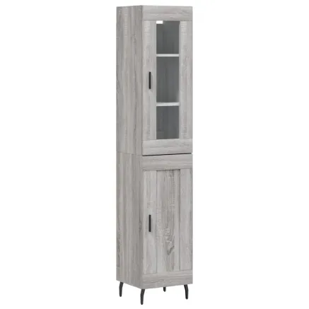 Buffet haut Sonoma gris 34,5x34x180 cm Bois d'ingénierie 2